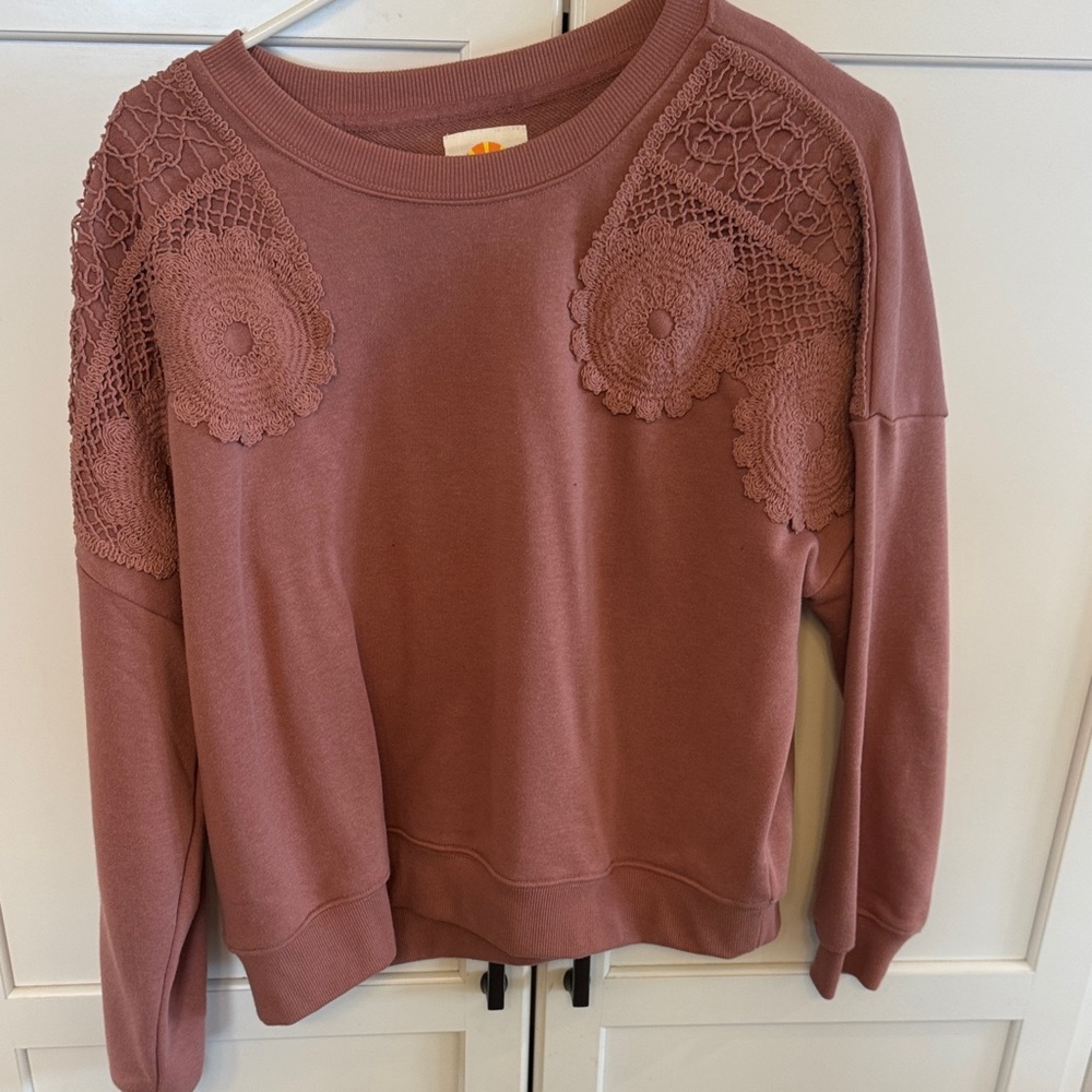 C&C California Textured Knit Top in Dusty Rose